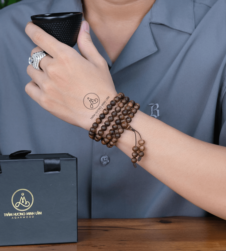 Vòng Trầm Hương Tự Nhiên 108 Hạt – Nam