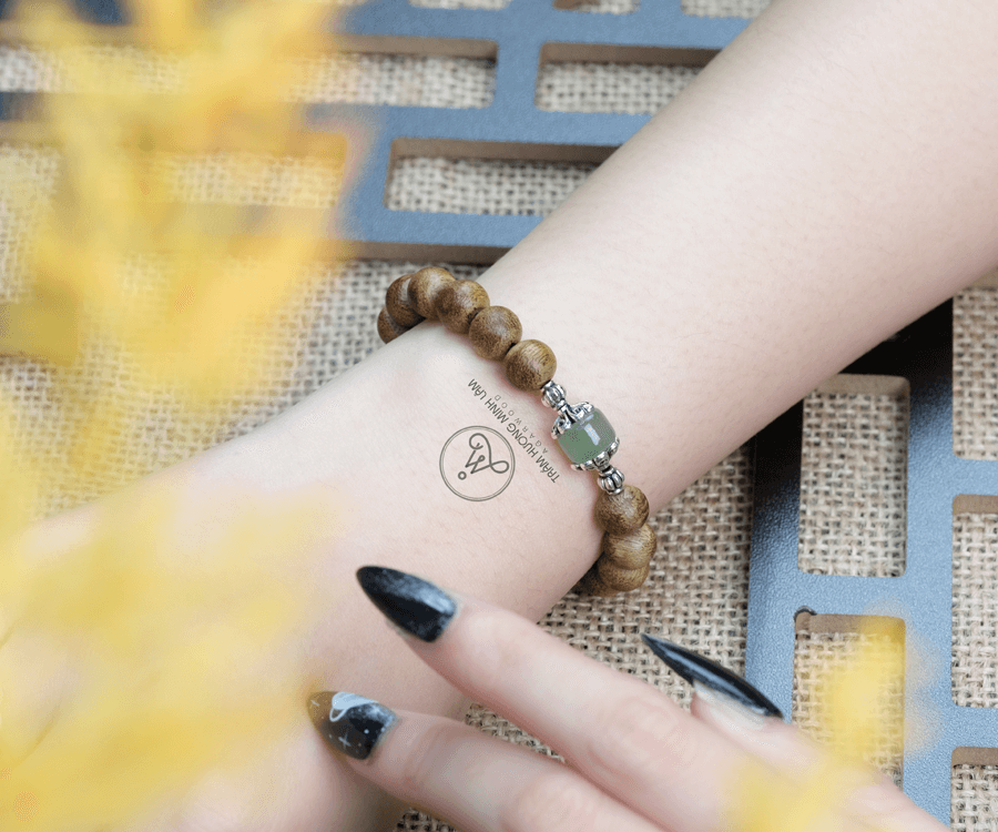 Vòng trầm hương đơn Nữ – Tặng Charm