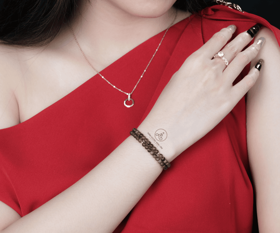 Vòng trầm hương cao cấp đôi 4li
